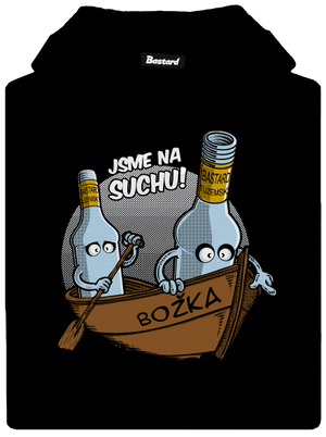 Na suchu pánská mikina klokanka Black