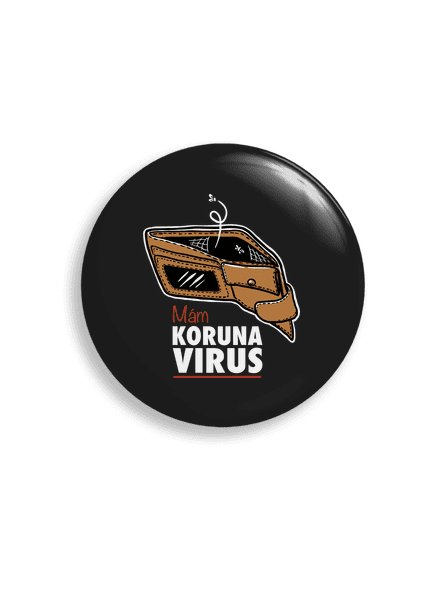 Korunavirus v peněžence placka uni