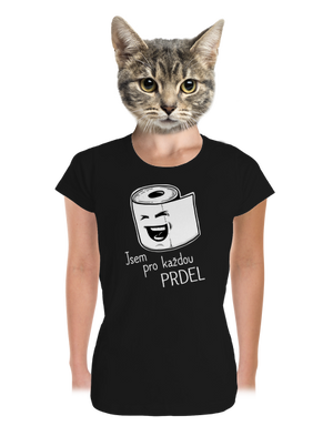 Prdel dámské tričko premium Black