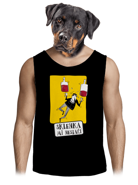 Sklenka mi nestačí pánské tílko Black