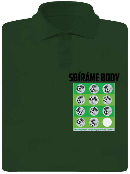 Sbíráme body - fotbal pánská polokošile Bottle Green Mal