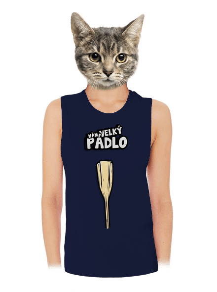 Velký pádlo dámské tílko volné Navy
