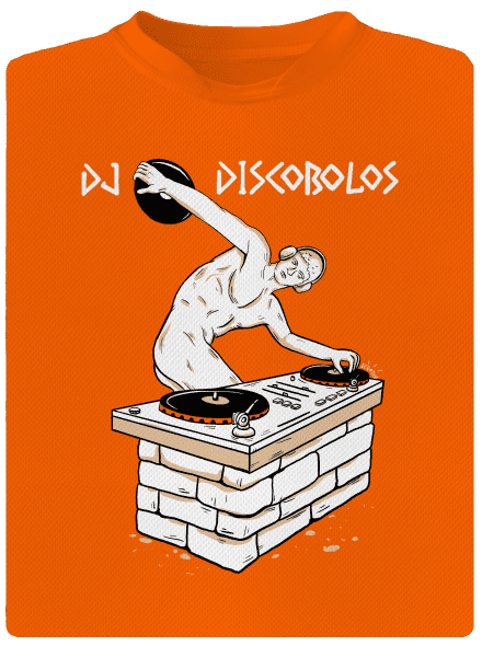 DJ Discobolos dětské sportovní tričko Neon Orange