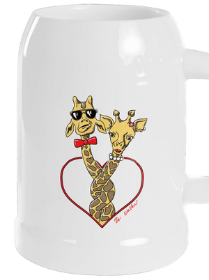 Žirafy ve svazku půllitr White