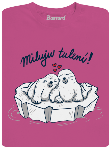 Miluju tulení dětské tričko Fuchsia