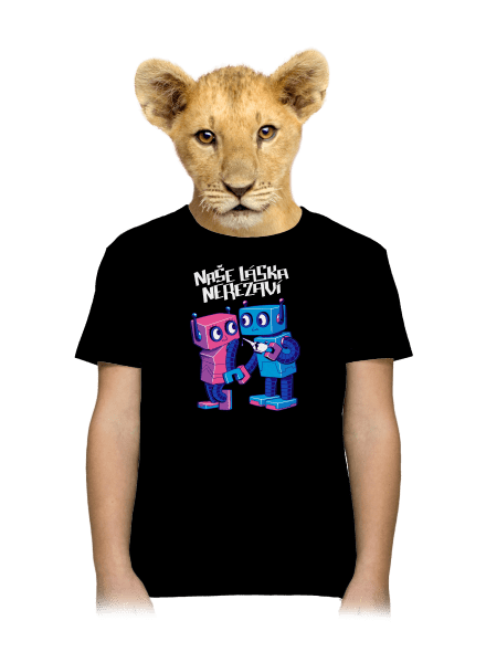 Roboti dětské tričko Black