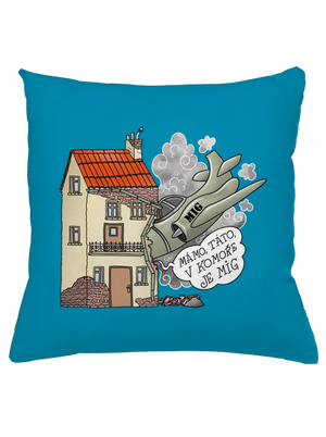 V komoře je MiG polštář Blue Turquoise