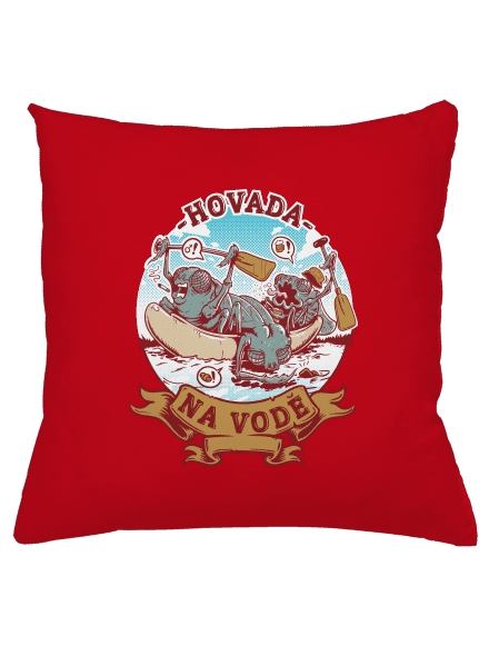 Hovada na vodě polštář Red