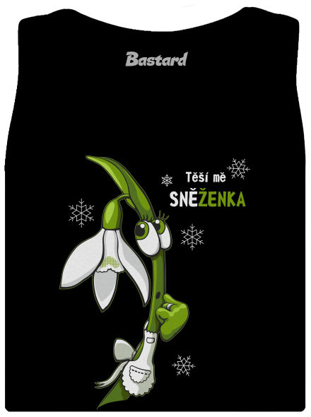 Sněženka a Tulipán dámské tílko klasické Black