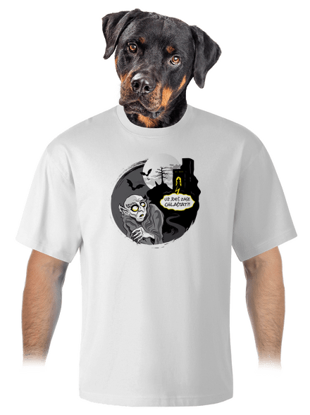 Nosferatu unisex tričko oversized White