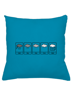 Předpověď počasí polštář Blue Turquoise