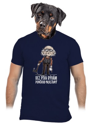 Neklidný bez piva pánské tričko Navy
