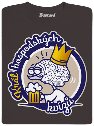 Král a královna kvízů pánské dlouhý rukáv Bear Brown