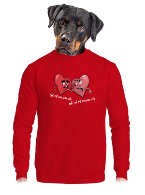 unisex mikina bez kapuce