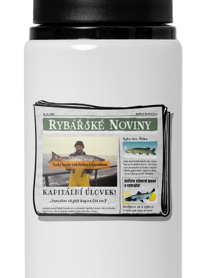 Rybářské noviny lahev na vodu White