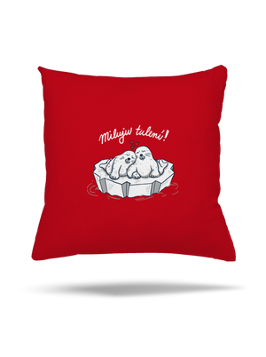 Miluju tulení polštář Red