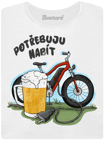 Potřebuju napít dámské tričko s lemem White