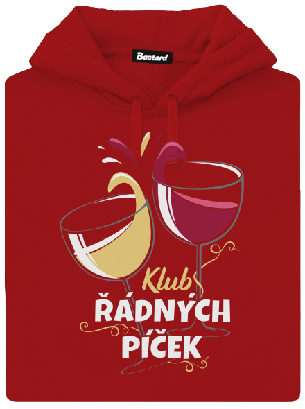 Klub řádných píček dámská mikina klokanka Red Mal