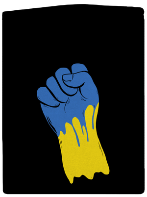 Ukrajina - Ruka pánská mikina na zip Black