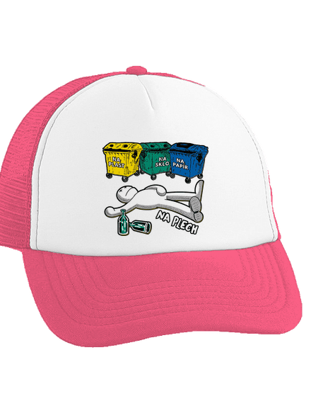 Tříděný odpad kšiltovka truckerka Fluorescent Pink cap