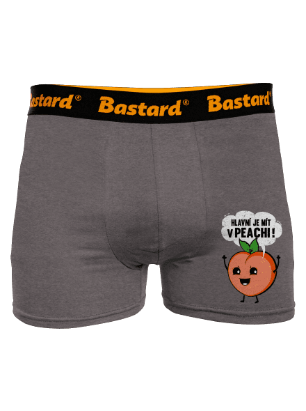 V peachi boxerky Gray Melange