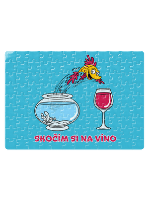 Skočím si na víno puzzle White
