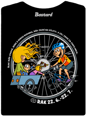 Cyklistický horoskop: Rak dámské tričko premium Black