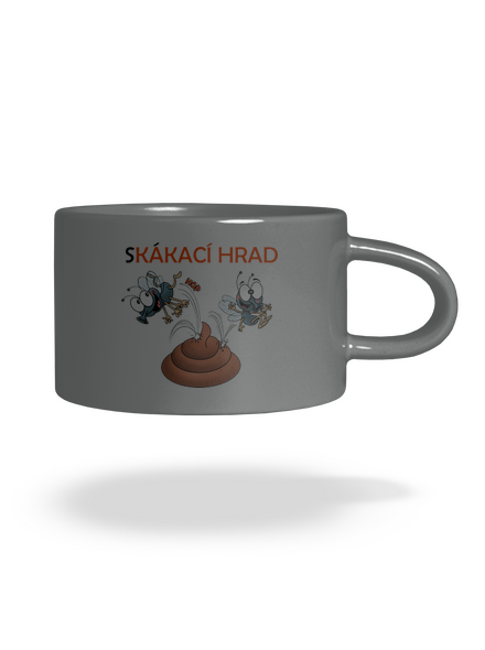 Skákací hrad hrnek makronka Grey Macaron