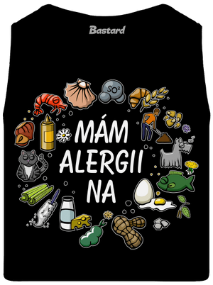 Mám alergii na... + fix pánské tílko Black