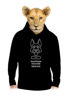 Nemůžu, mám psa dětská mikina klokanka Black