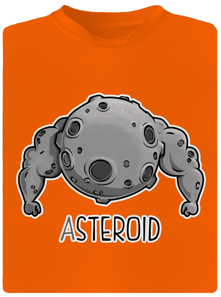 Asteroid pánské sportovní tričko Neon Orange
