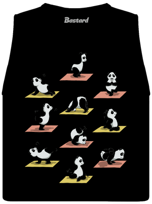 Pandí jóga dámské tílko volné Black