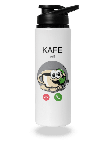 Kafe volá lahev na vodu White