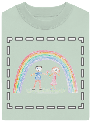 Dětské kresby - nahraj vlastní unisex mikina bez kapuce Blush Mint