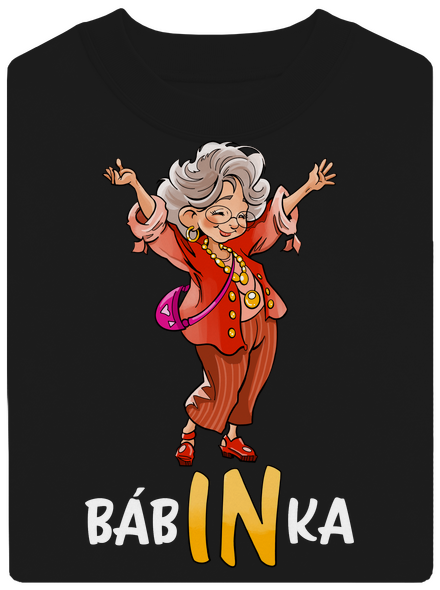 Bábinka unisex mikina bez kapuce Black