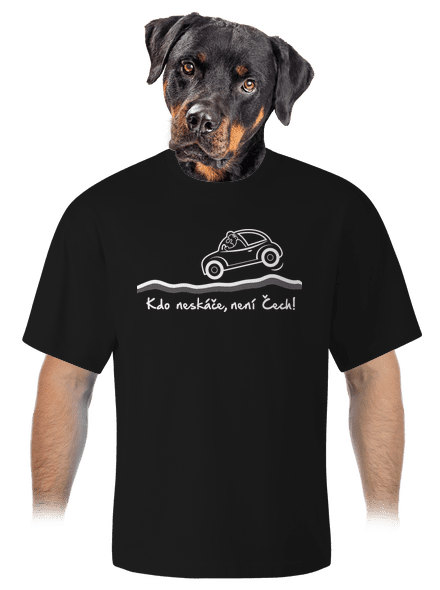 Kdo neskáče unisex tričko oversized Black