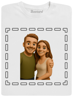 3D plastelína z vlastní fotky dětské tričko White