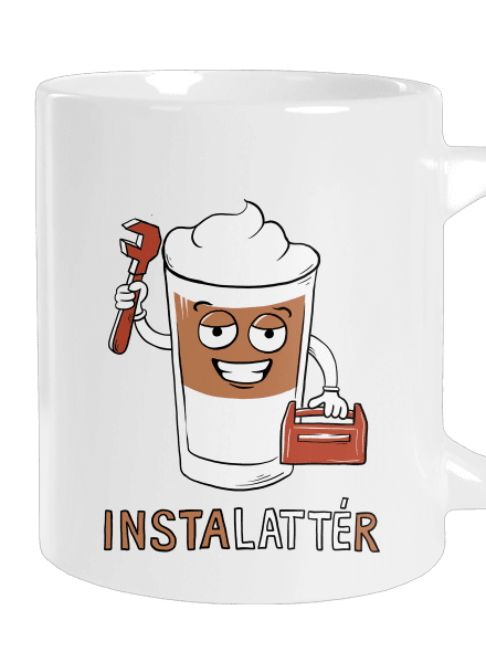 Instalattér velký hrnek White