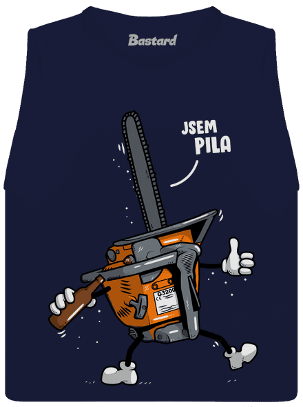 Jsem pila dámské tílko volné Navy