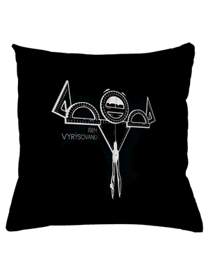 Vyrýsovanej polštář Black
