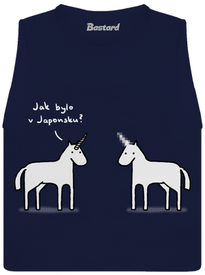 Pornorožec dámské tílko volné Navy