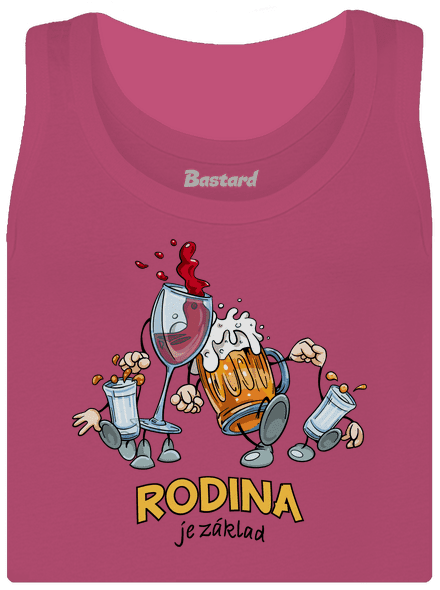 Rodina je základ dámské tílko klasické Magenta