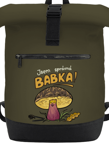 Babka a hříbeček batoh Military Green