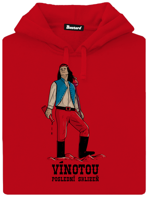 Vínotou pánská mikina klokanka Red