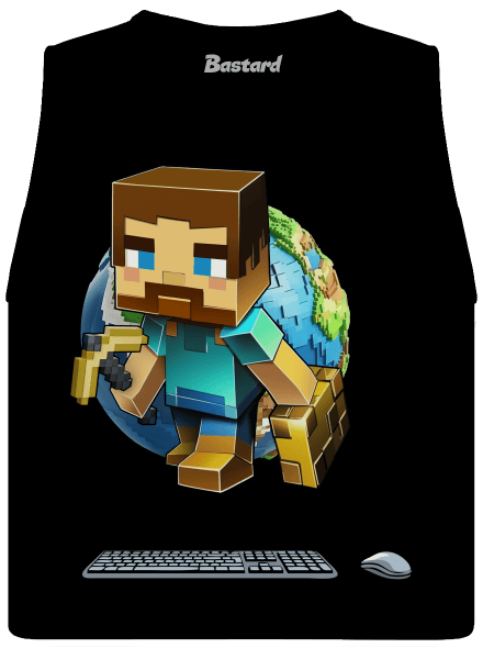 B17: Minecraft dámské tílko volné Black