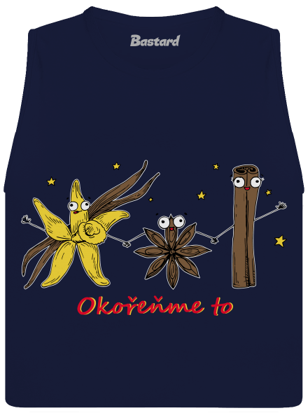 Okořeňme to dámské tílko volné Navy