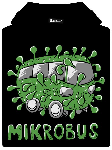 Mikrobus dámská mikina klokanka Black