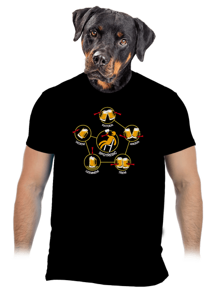 Pivní obvody pánské tričko Black