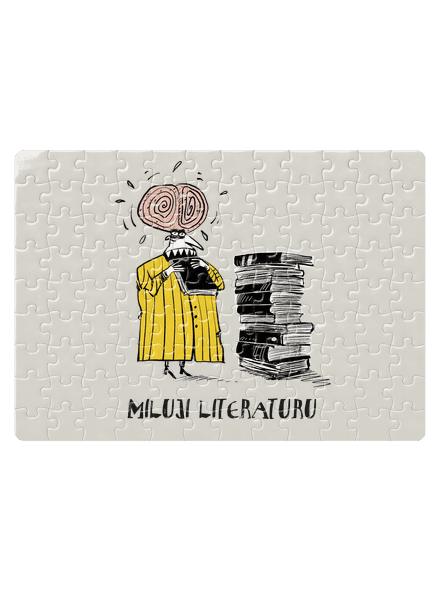 Miluji literaturu puzzle White