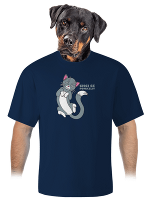 Chci se pomazlit unisex tričko oversized Midnight Blue